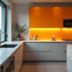 Acrylic panels used on kitchen cabinets.